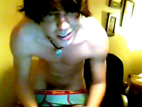 Trace runs his mitts all over his toned,